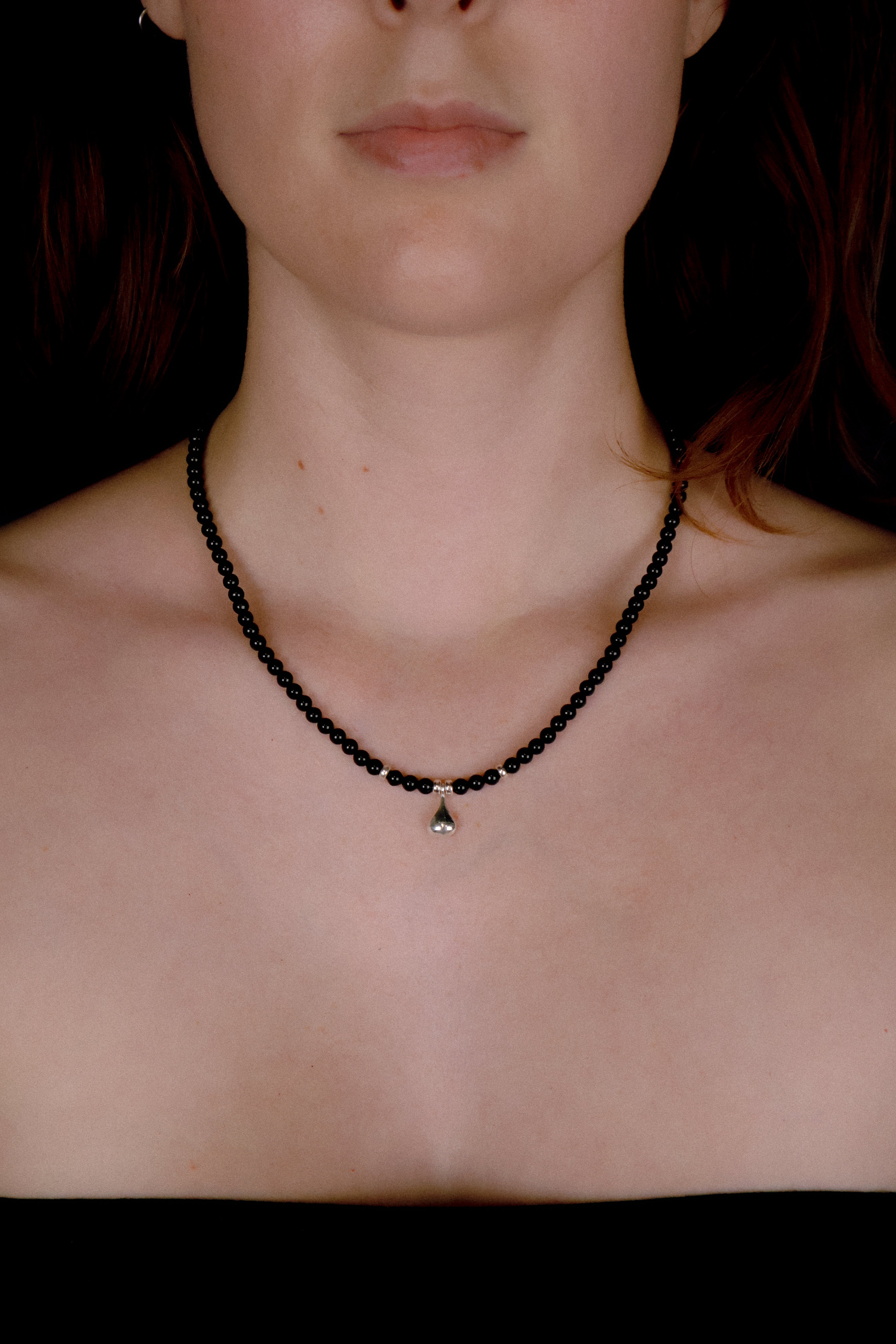 Devin Black Agate Necklace