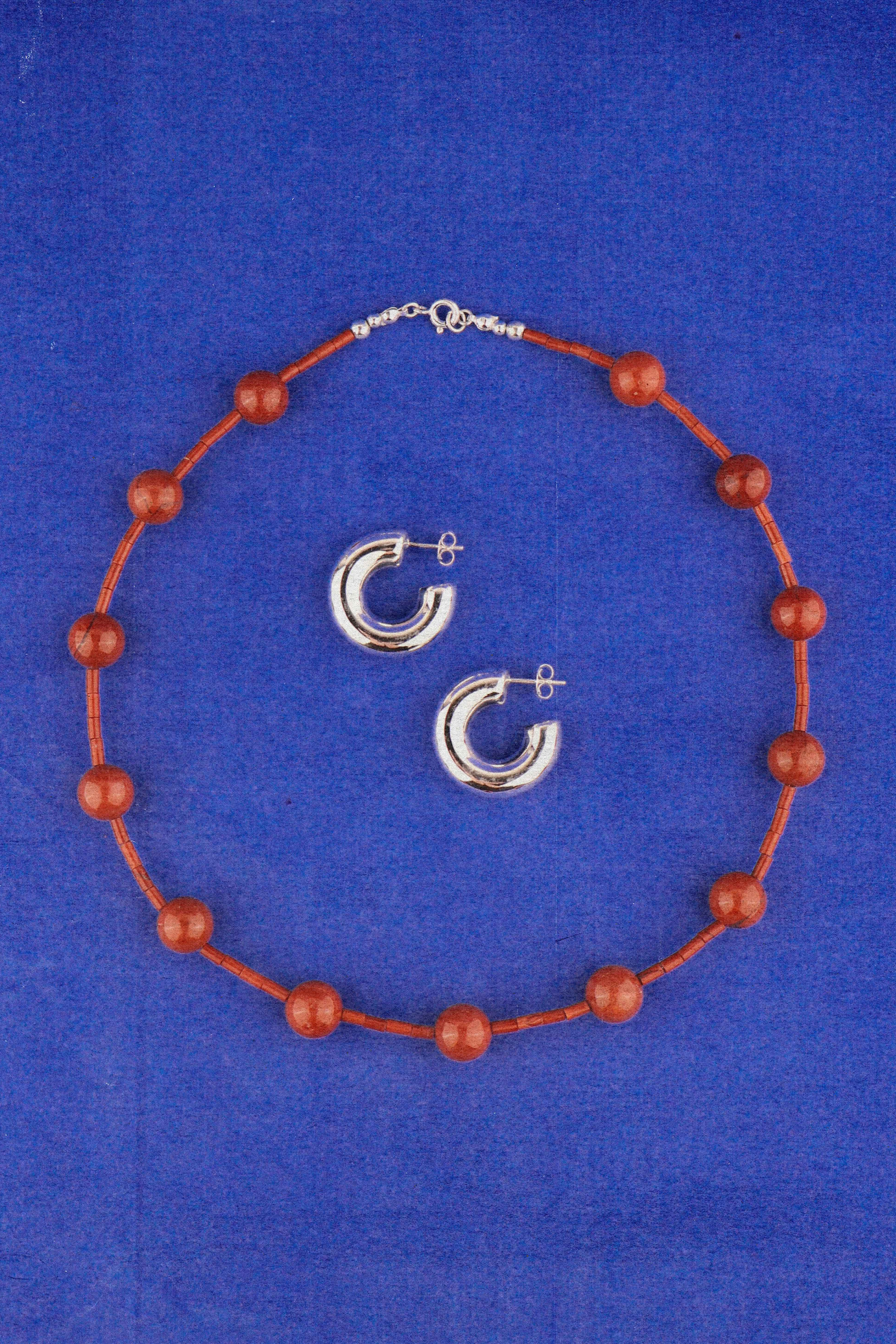 Dana Necklace Red Jasper
