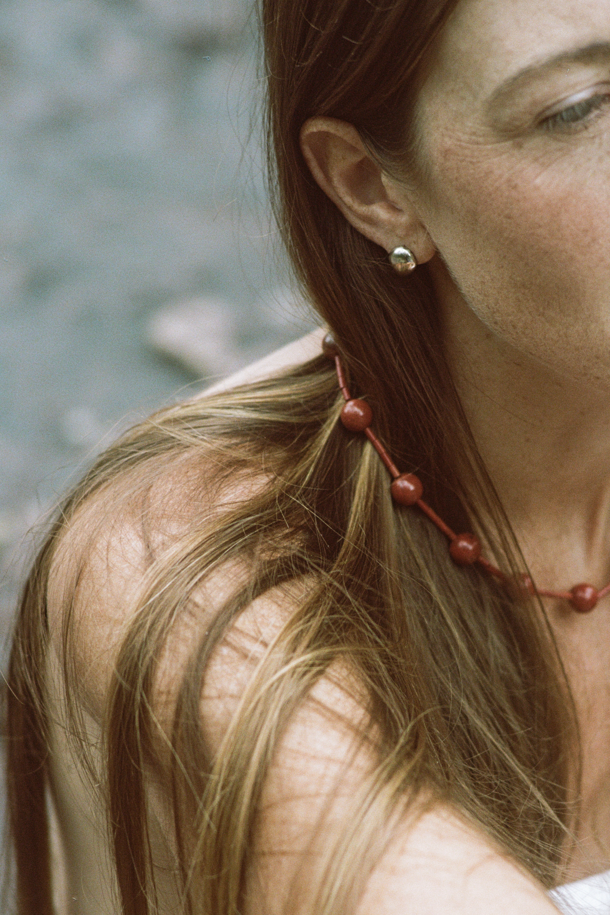 Dana Necklace Red Jasper