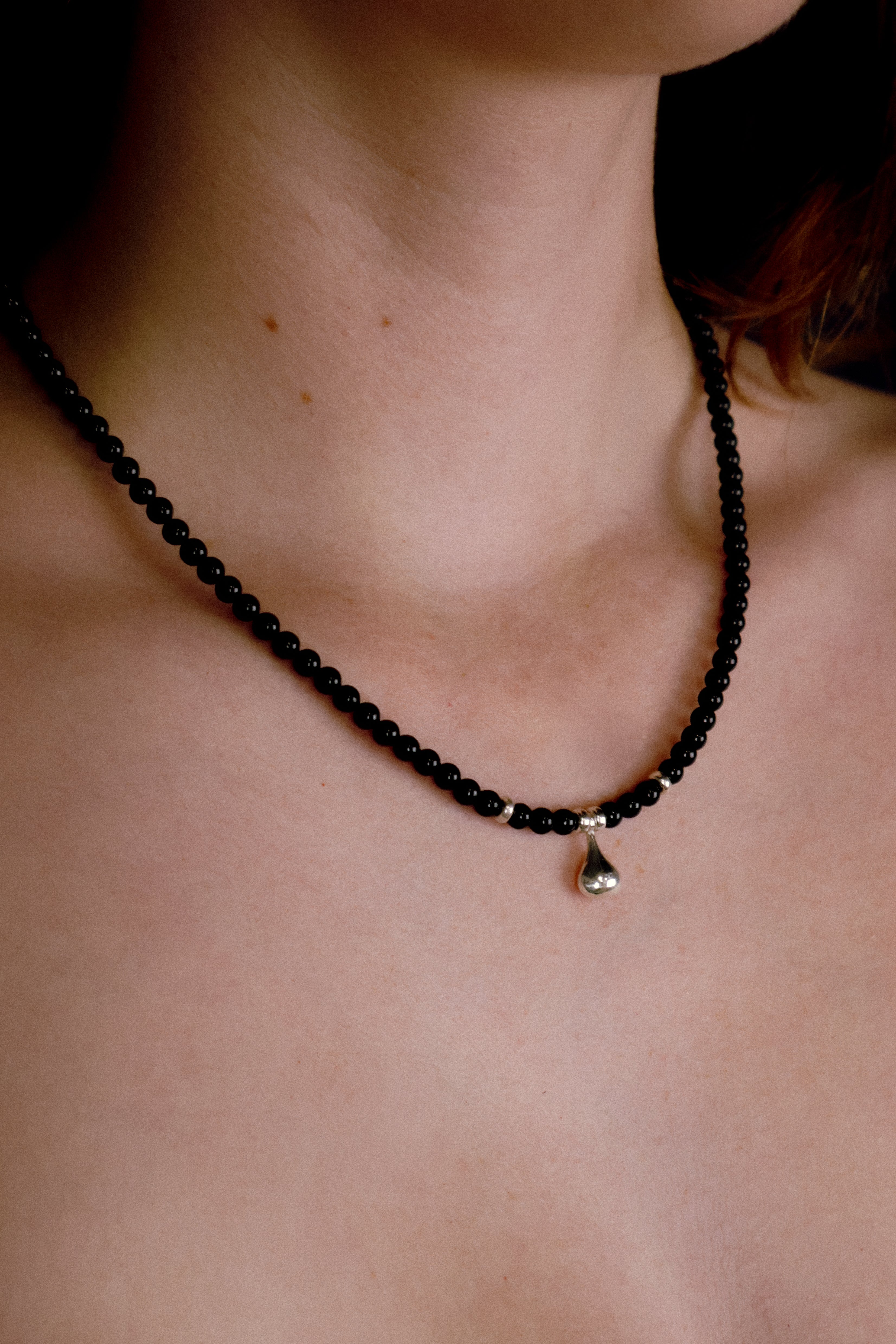 Devin Black Agate Necklace