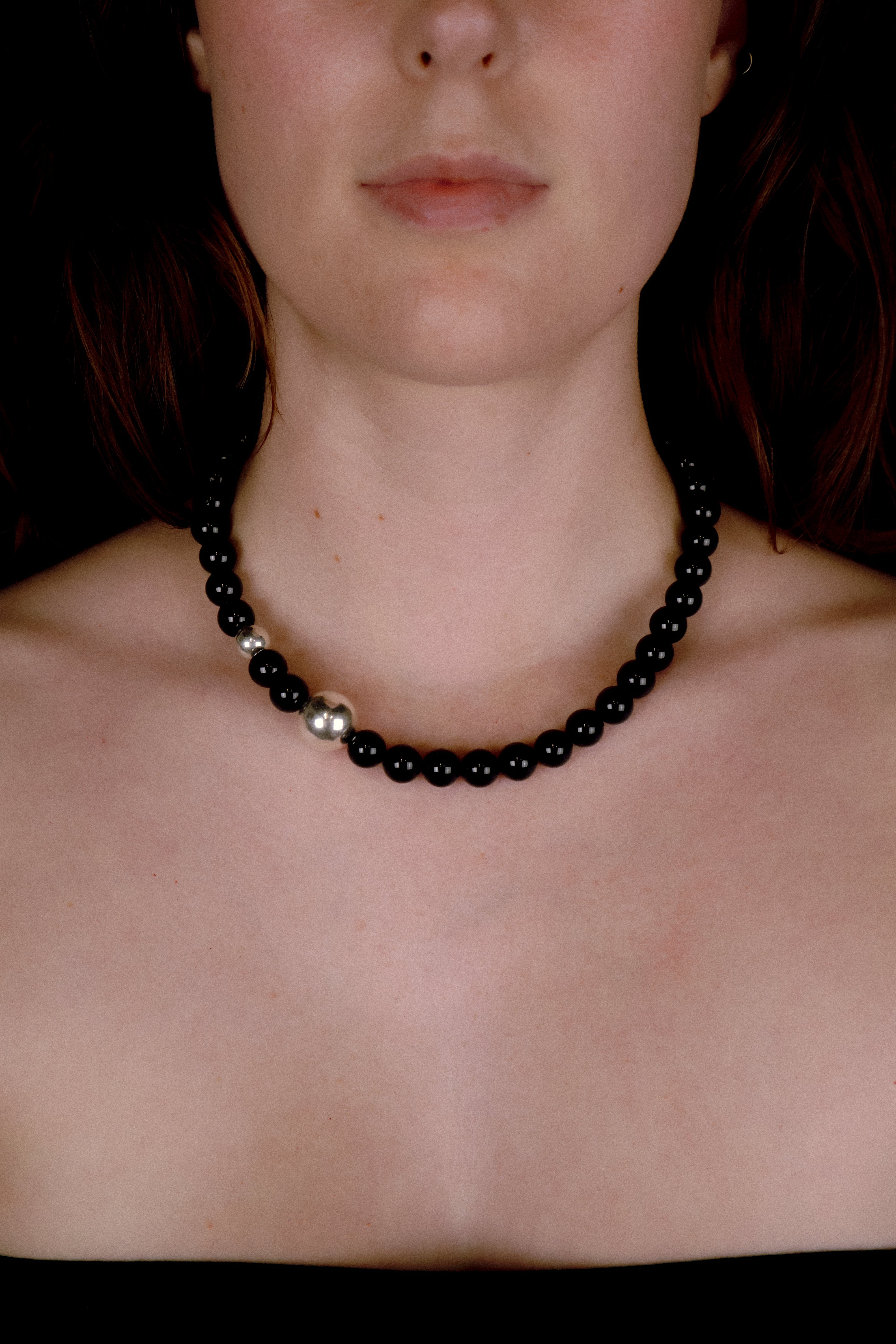 Dylan Black Agate Necklace