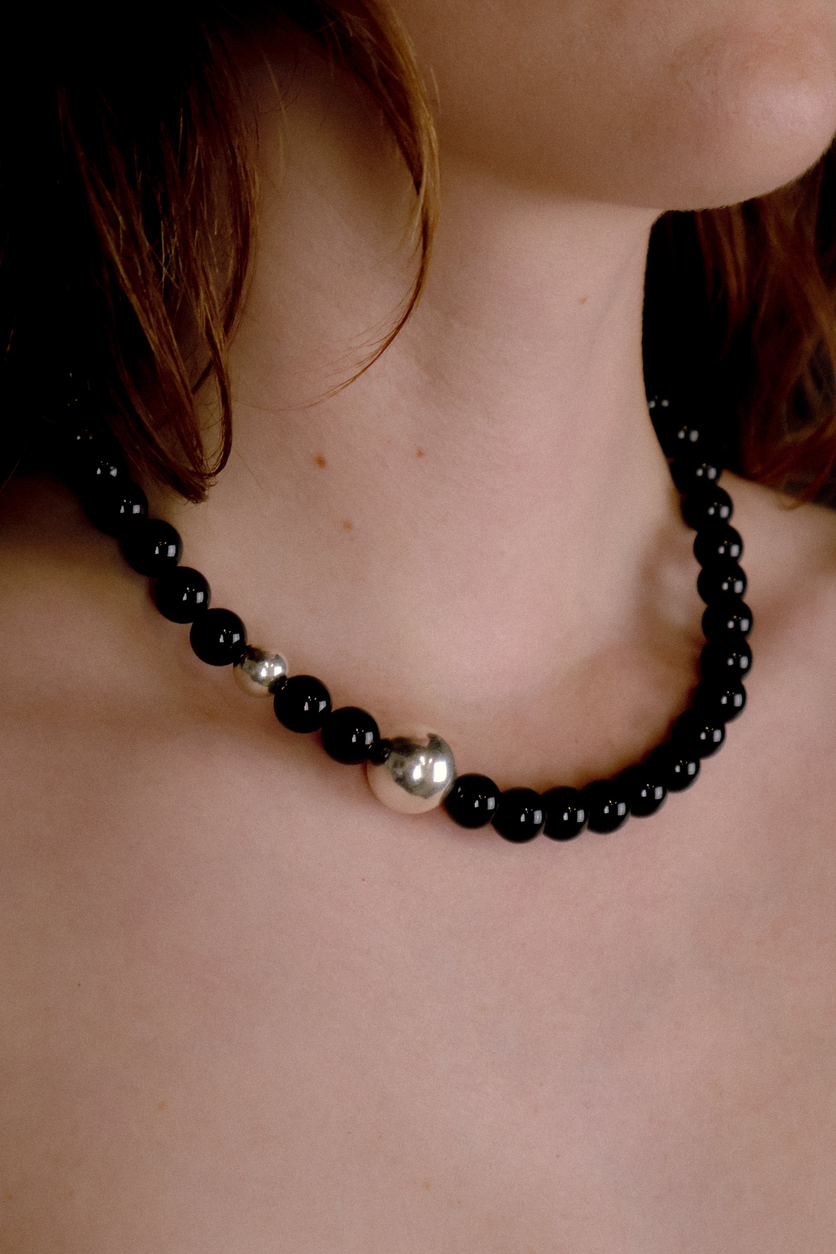 Dylan Black Agate Necklace